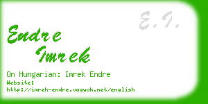 endre imrek business card